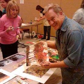 Bob Painting at Butte CollegBob at the Art of the Carolinase Workshop